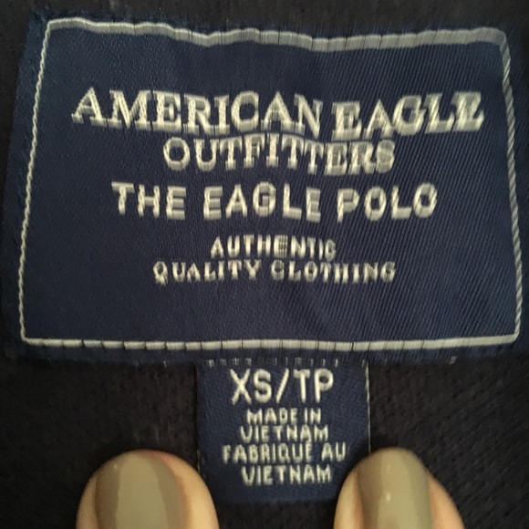 🦅 American Eagle Navy & Green Eagle Polo - Picture 3 of 4